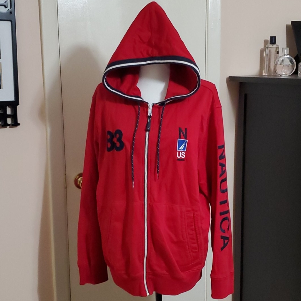 Red Zip Up Sweater